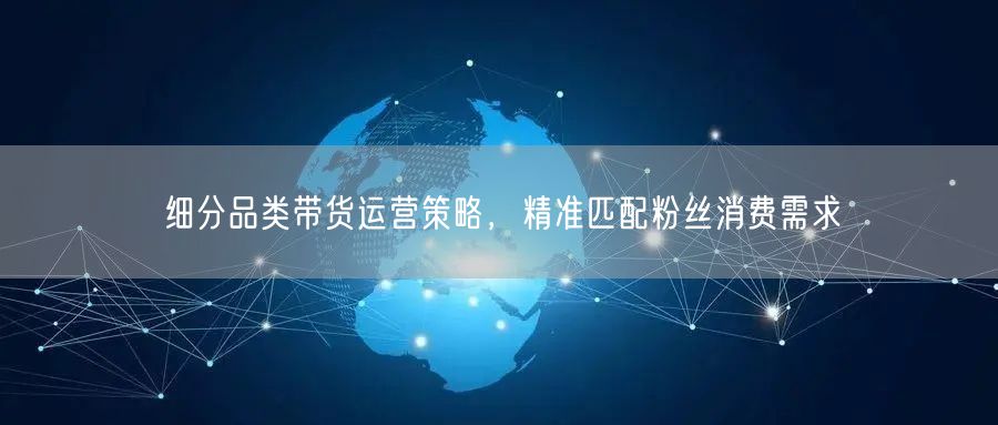 细分品类带货运营策略，精准匹配粉丝消费需求