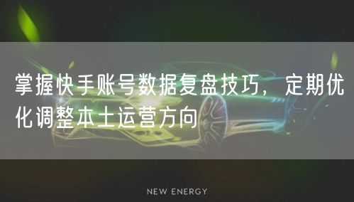 掌握快手账号数据复盘技巧，定期优化调整本土运营方向