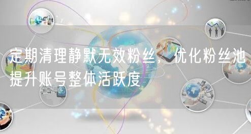 定期清理静默无效粉丝，优化粉丝池提升账号整体活跃度