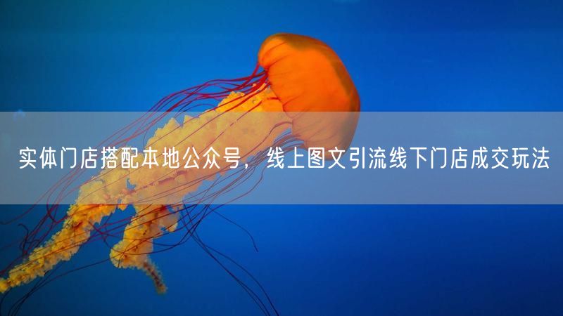 实体门店搭配本地公众号，线上图文引流线下门店成交玩法
