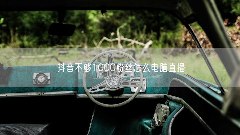 粉丝不足1000？抖音电脑直播方法与增粉技巧