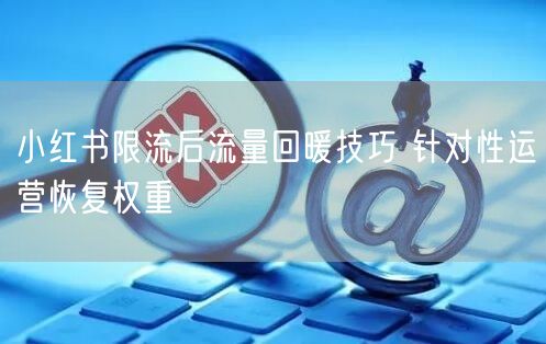 小红书限流后流量回暖技巧 针对性运营恢复权重