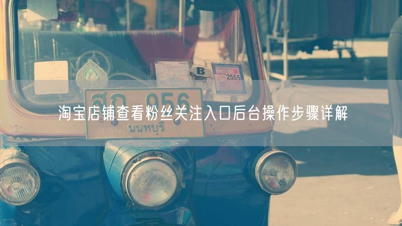 淘宝店铺查看粉丝关注入口后台操作步骤详解