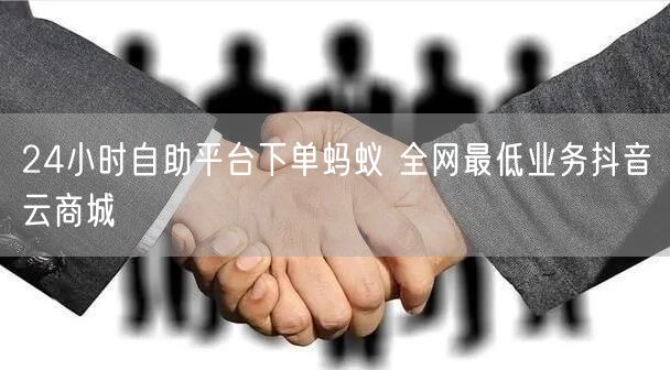 24小时自助平台下单蚂蚁 全网最低业务抖音云商城