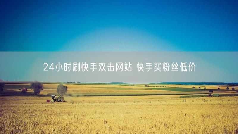 24小时刷快手双击网站 快手买粉丝低价