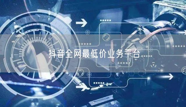 抖音全网最低价业务平台