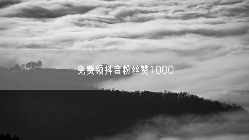免费领抖音粉丝赞1000