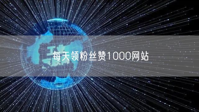 每天领粉丝赞1000网站