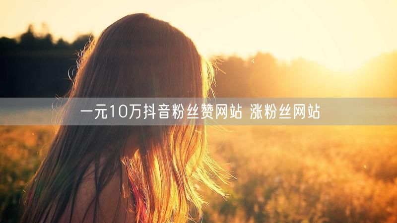 一元10万抖音粉丝赞网站 涨粉丝网站