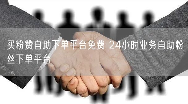 买粉赞自助下单平台免费 24小时业务自助粉丝下单平台