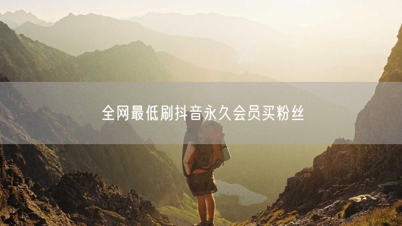 全网最低刷抖音永久会员买粉丝