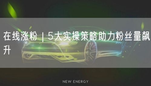 5大实操涨粉技巧，快速实现在线粉丝增长