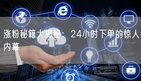 涨粉秘籍大揭秘：24小时下单的惊人内幕