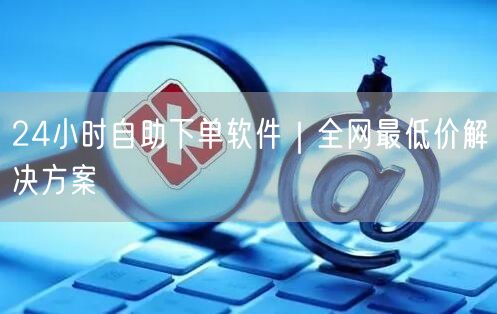 24小时自助下单软件：高效便捷，全网最低价之选