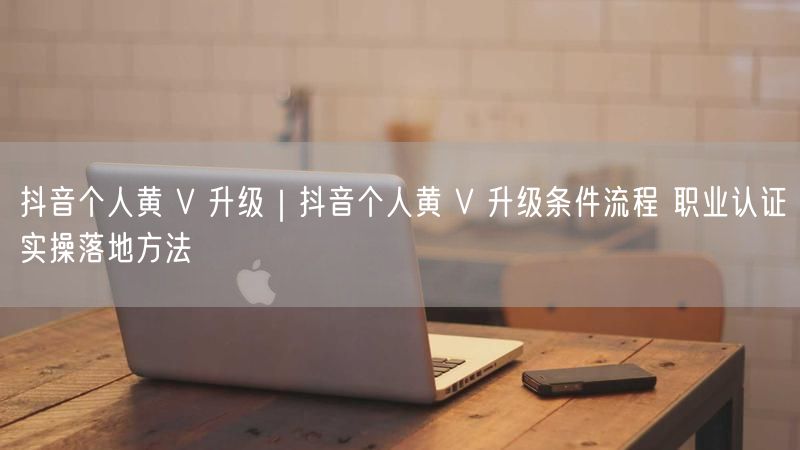 抖音个人黄 V 升级｜抖音个人黄 V 升级条件流程 职业认证实操落地方法