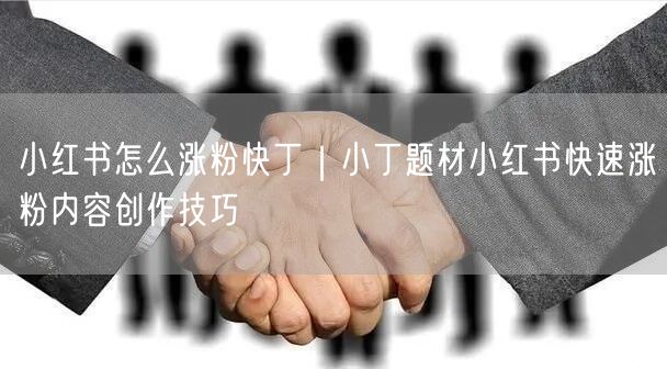小丁题材创作秘籍：小红书快速涨粉技巧与实操经验