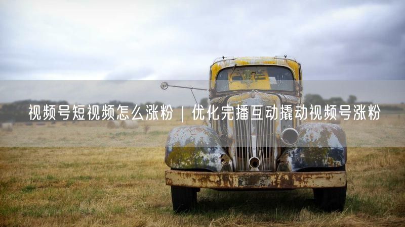视频号涨粉秘籍：优化完播互动，提升内容吸引力