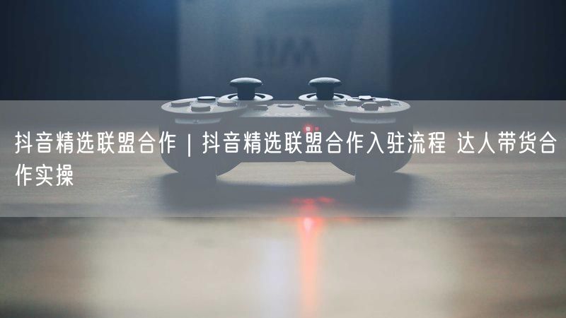 抖音精选联盟合作｜抖音精选联盟合作入驻流程 达人带货合作实操
