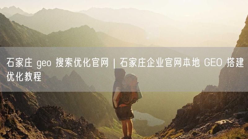 石家庄企业官网本地GEO优化教程：精准引流提升转化