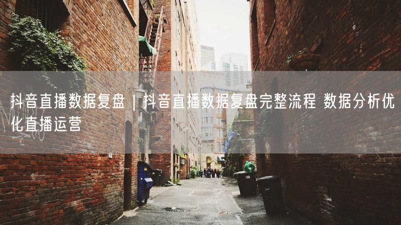 抖音直播数据复盘全流程：精准分析，优化运营提转化