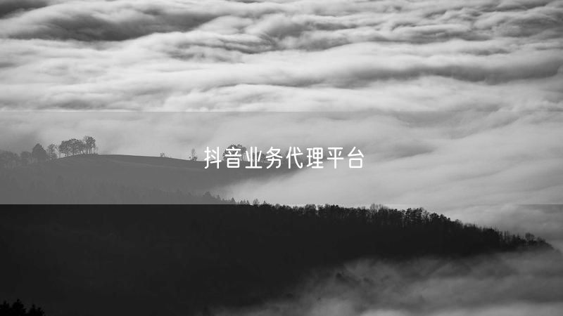 抖音业务代理平台