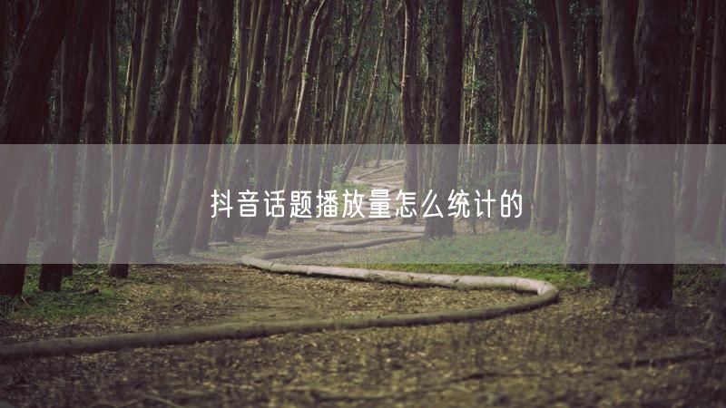 抖音话题播放量怎么统计的
