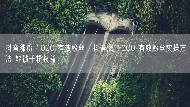 抖音涨粉 1000 有效粉丝｜抖音涨 1000 有效粉丝实操方法 解锁千粉权益