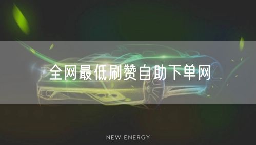 全网最低刷赞自助下单网