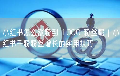 小红书怎么涨粉到 1000 粉丝呢｜小红书千粉粉丝增长的实用技巧